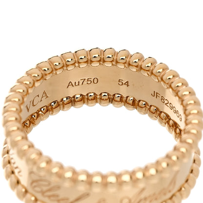 Van Cleef & Arpels 18K Yellow Gold Perlee Signature Ring 54 6.75 4 of 5