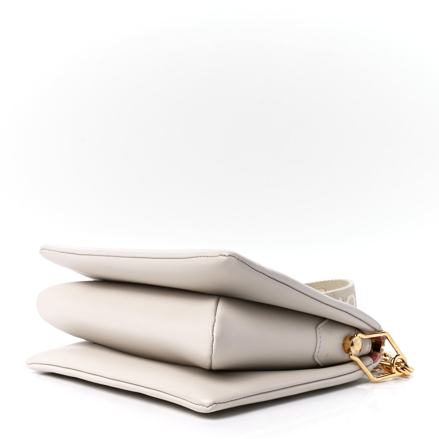 Lambskin Embossed Monogram Coussin PM Natural Creme