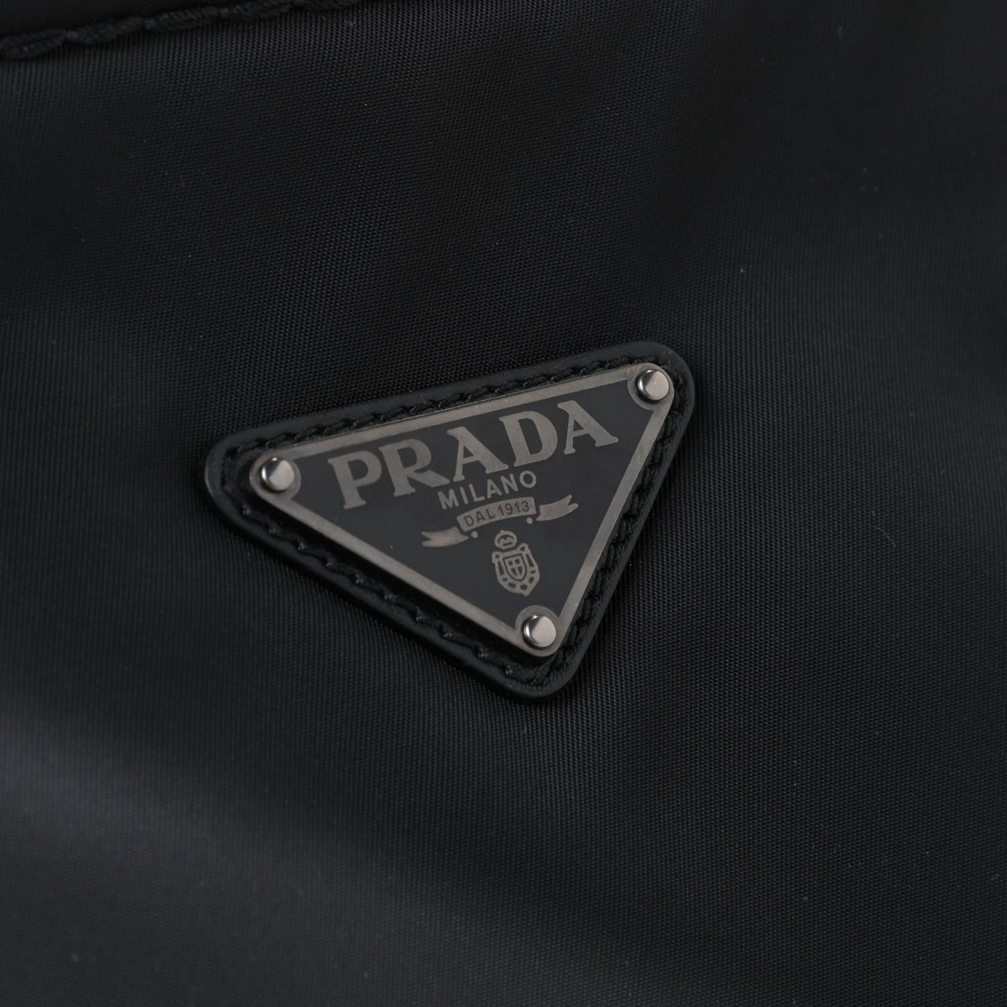 Tessuto Nylon Chain Tote Black