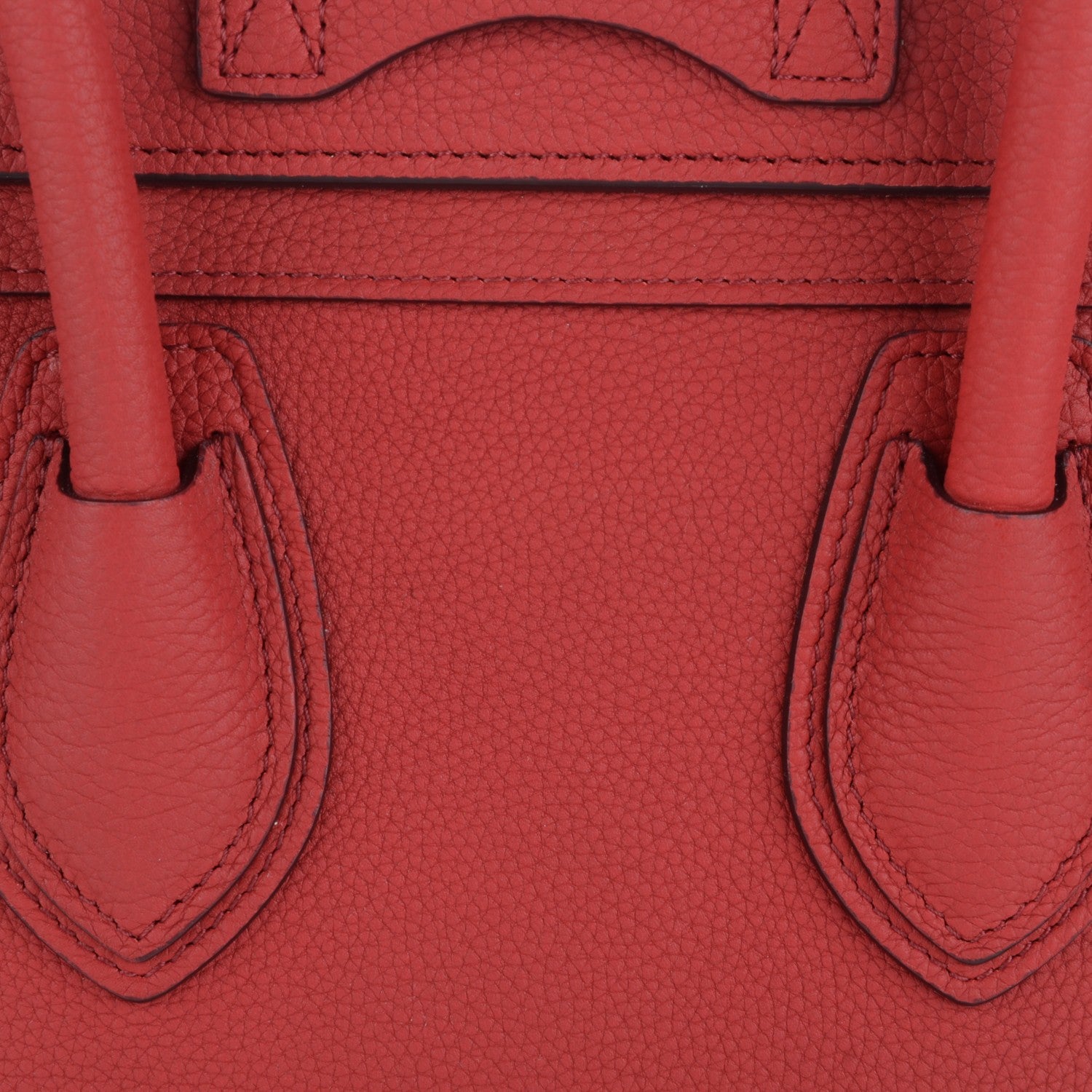 Celine Baby Grained Calfskin Micro Luggage Red 8 of 8