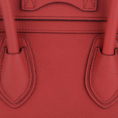 Celine Baby Grained Calfskin Micro Luggage Red 8 of 8