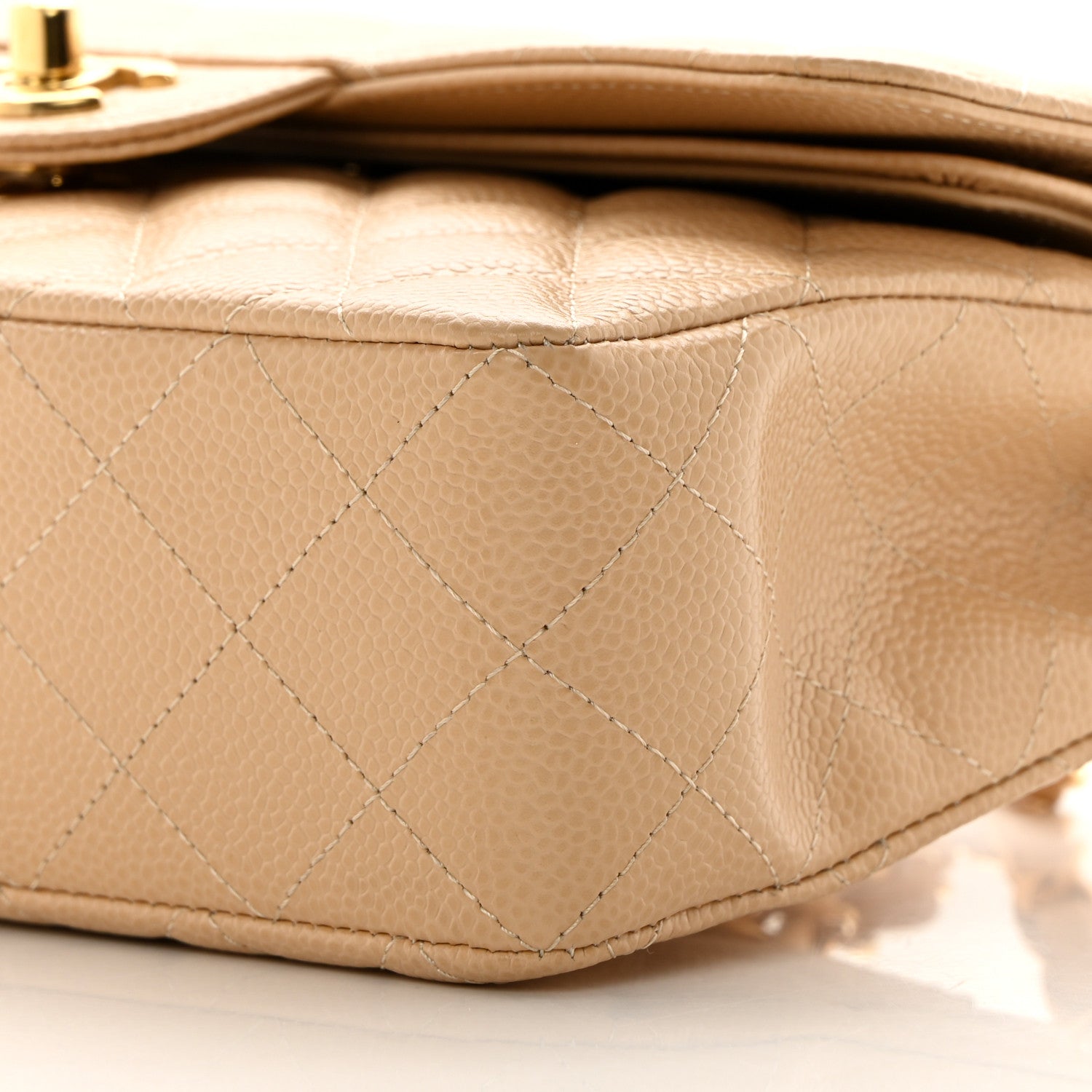 Chanel Caviar Quilted Small Double Flap Beige 10 of 13