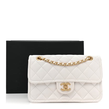 Chanel Caviar Quilted Medium Sweet Classic Flap White 10 of 10