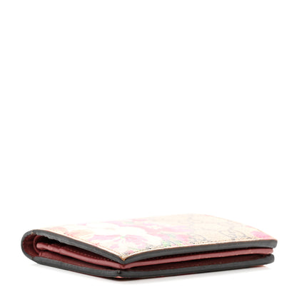 Gucci GG Supreme Monogram Blooms Card Case Beige Multicolor Dry Rose 4 of 9