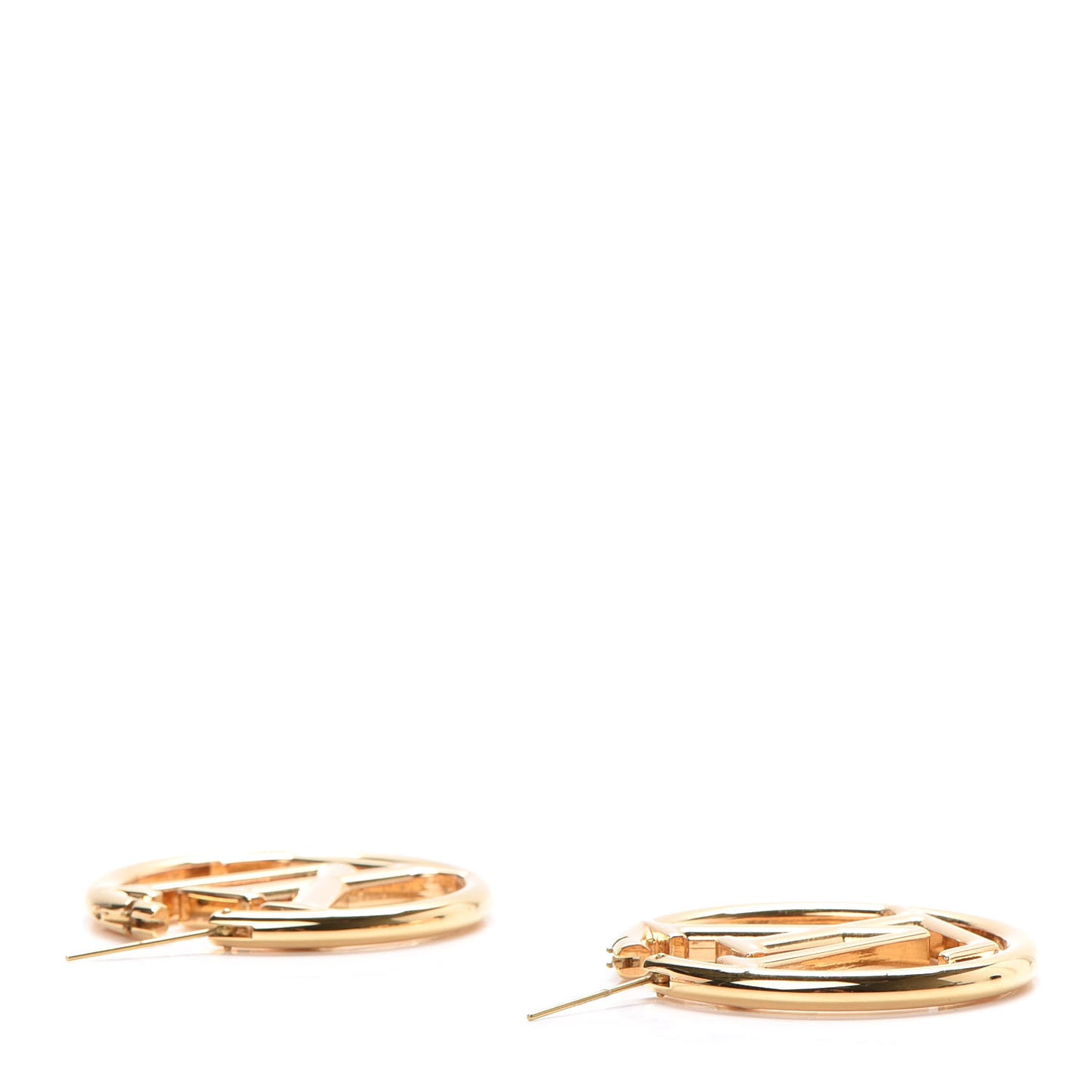 Metal Louise Hoop Earrings Gold