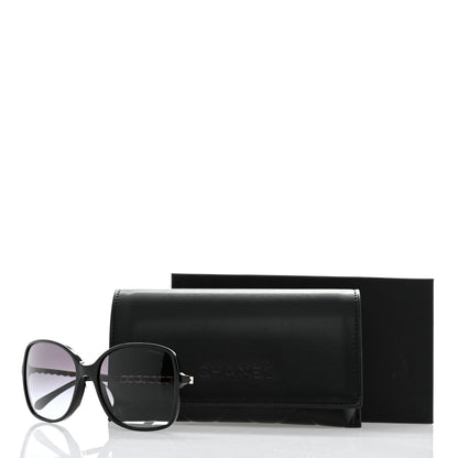 Chanel Acetate Lambskin Chain Square Sunglasses 5210-Q-A Black 8 of 8