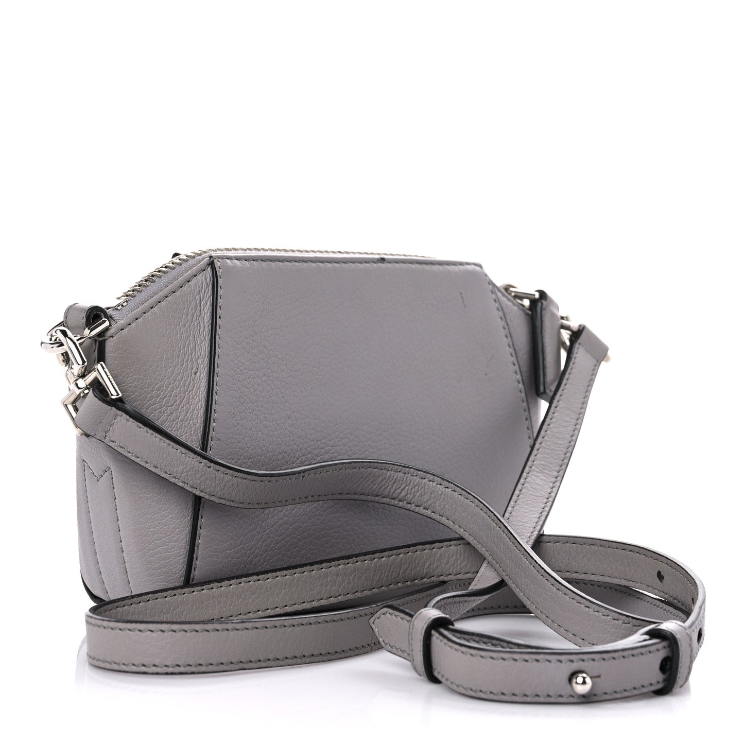 Sugar Goatskin Nano Antigona Pearl Grey