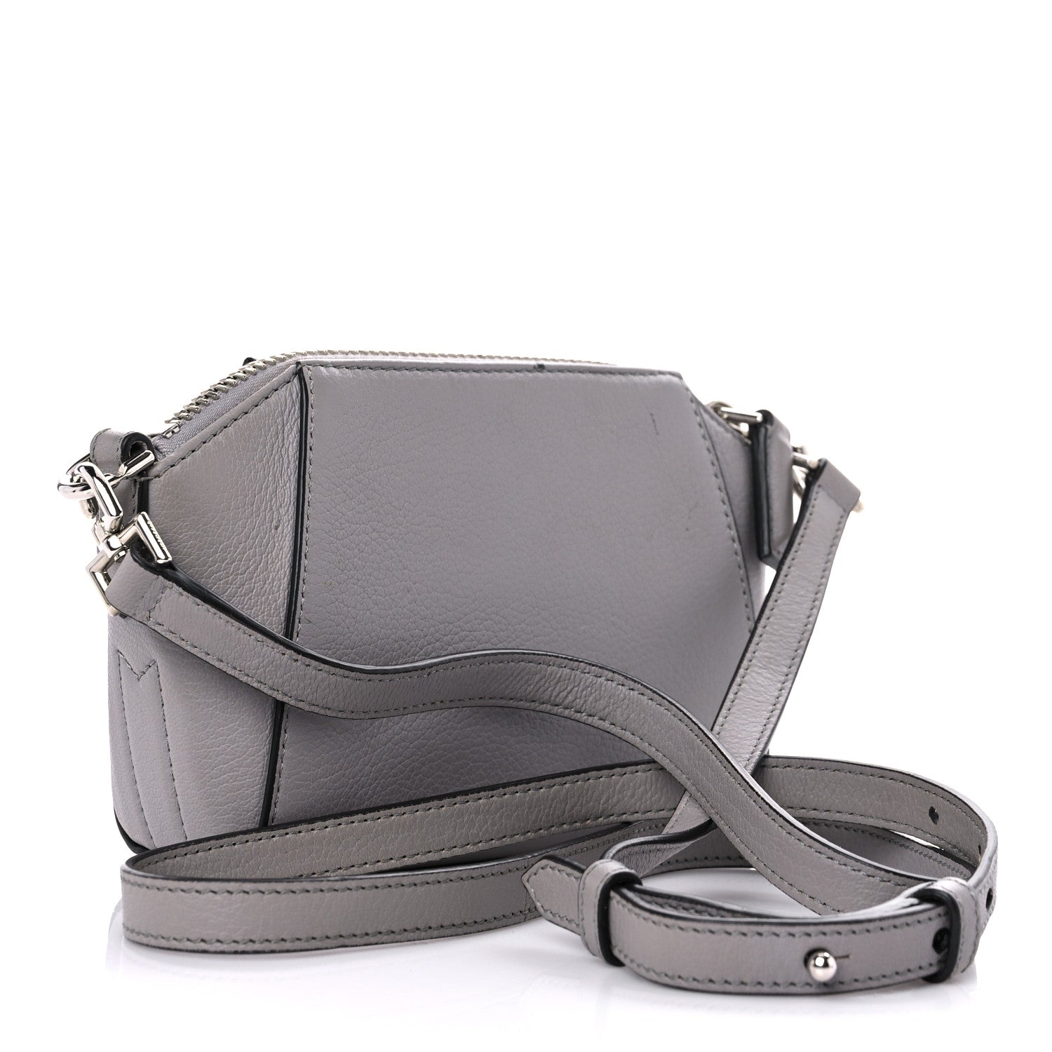 Givenchy Sugar Goatskin Nano Antigona Pearl Grey 2 of 16
