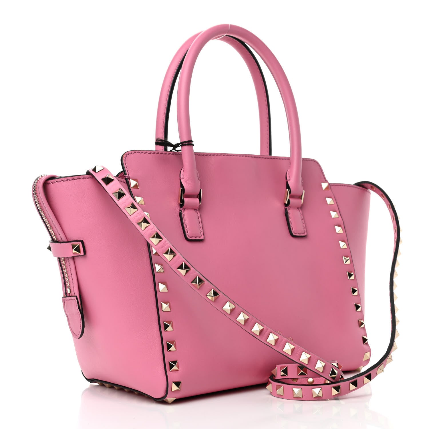 Valentino Garavani Vitello Small Rockstud Double Handle Tote Ninphea 2 of 4