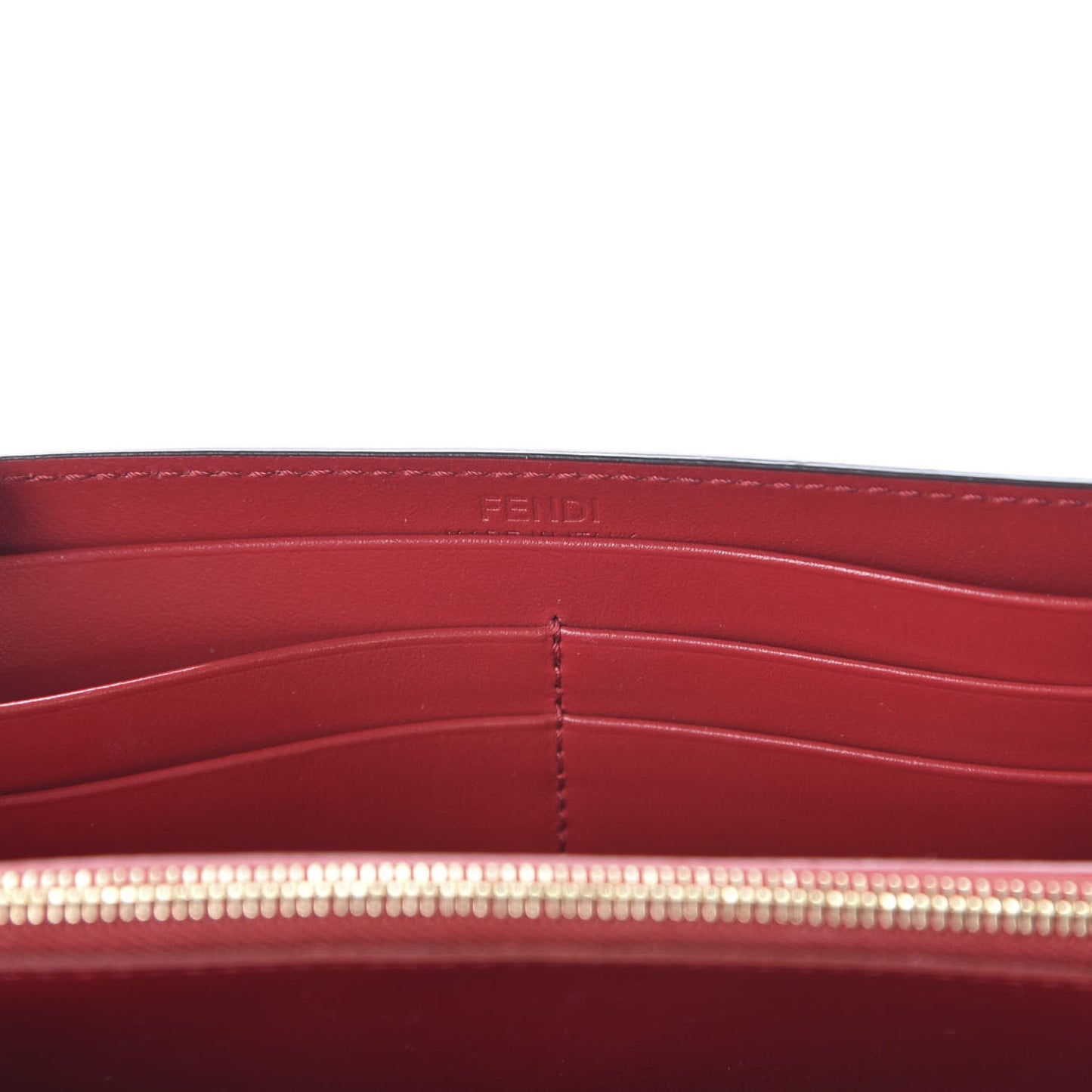 Vitello Cruise F is Fendi Bi-Color FF 1974 Embossed Continental Envelope Wallet On Chain Maya Black Fragola