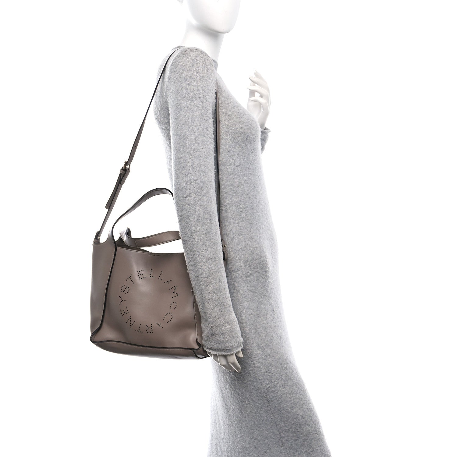 Stella McCartney Eco Alter Nappa East West Perforated Tote Moss 3 of 10