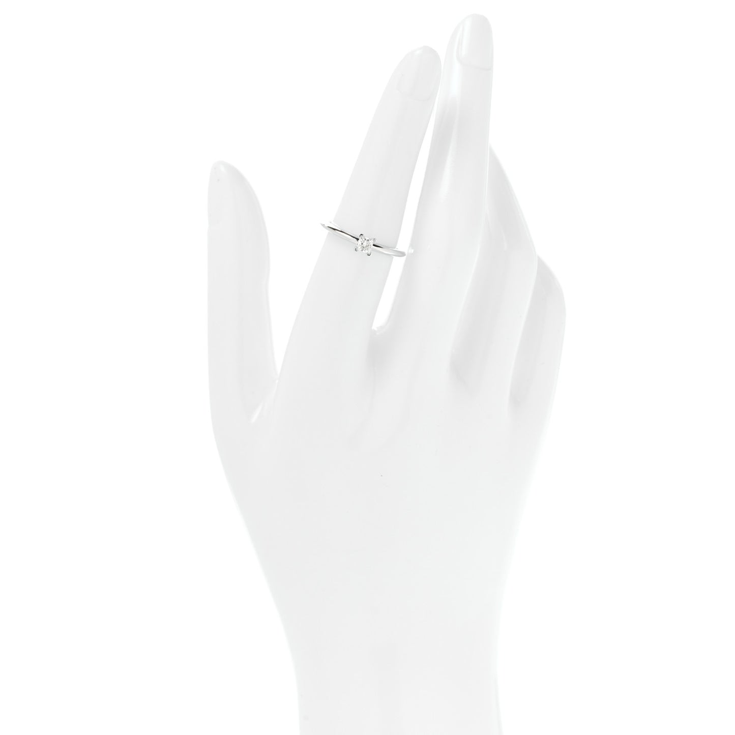 Platinum Diamond .21ct Solitaire Lucida Engagement Ring 53 6.25