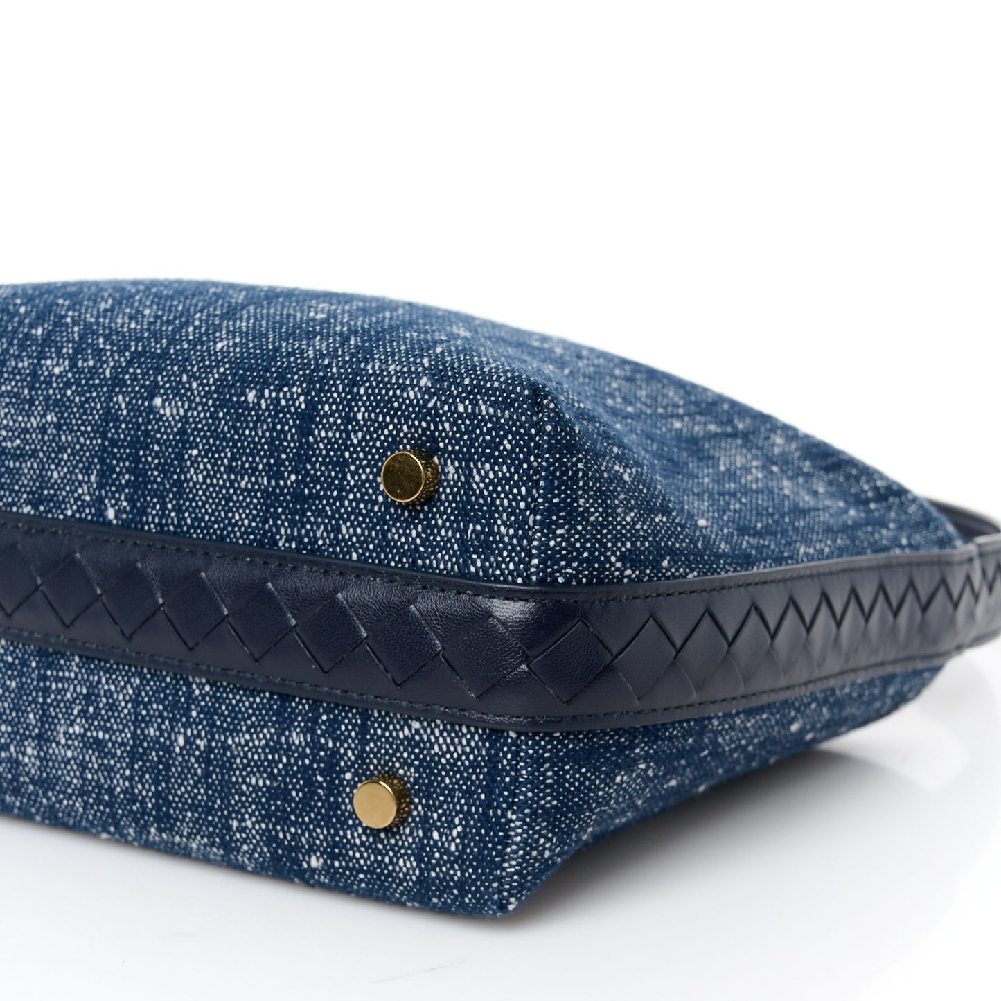 Denim Boucle Wallace Shoulder Bag Navy White Space