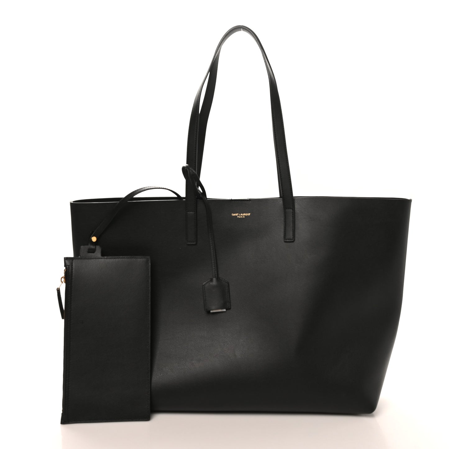 Calfskin Large Shopping Tote Black