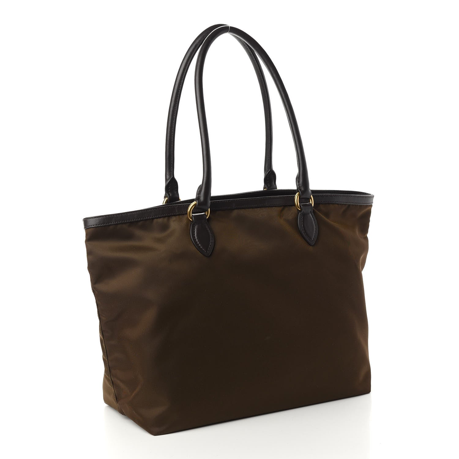 Prada Tessuto Nylon Soft Calf Shopping Tote Mimetico 3 of 9