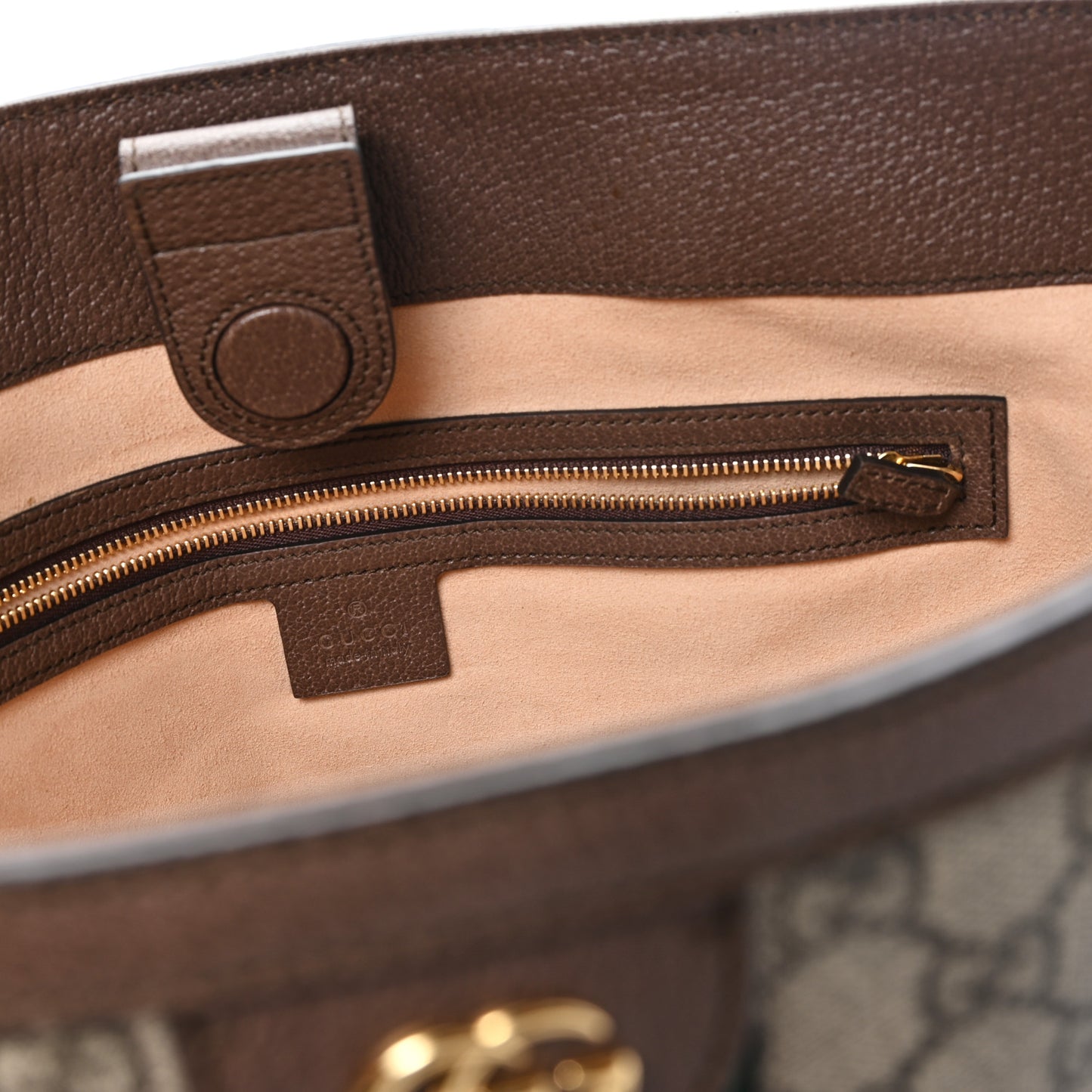 GG Supreme Monogram Medium Ophidia Shopping Tote Brown