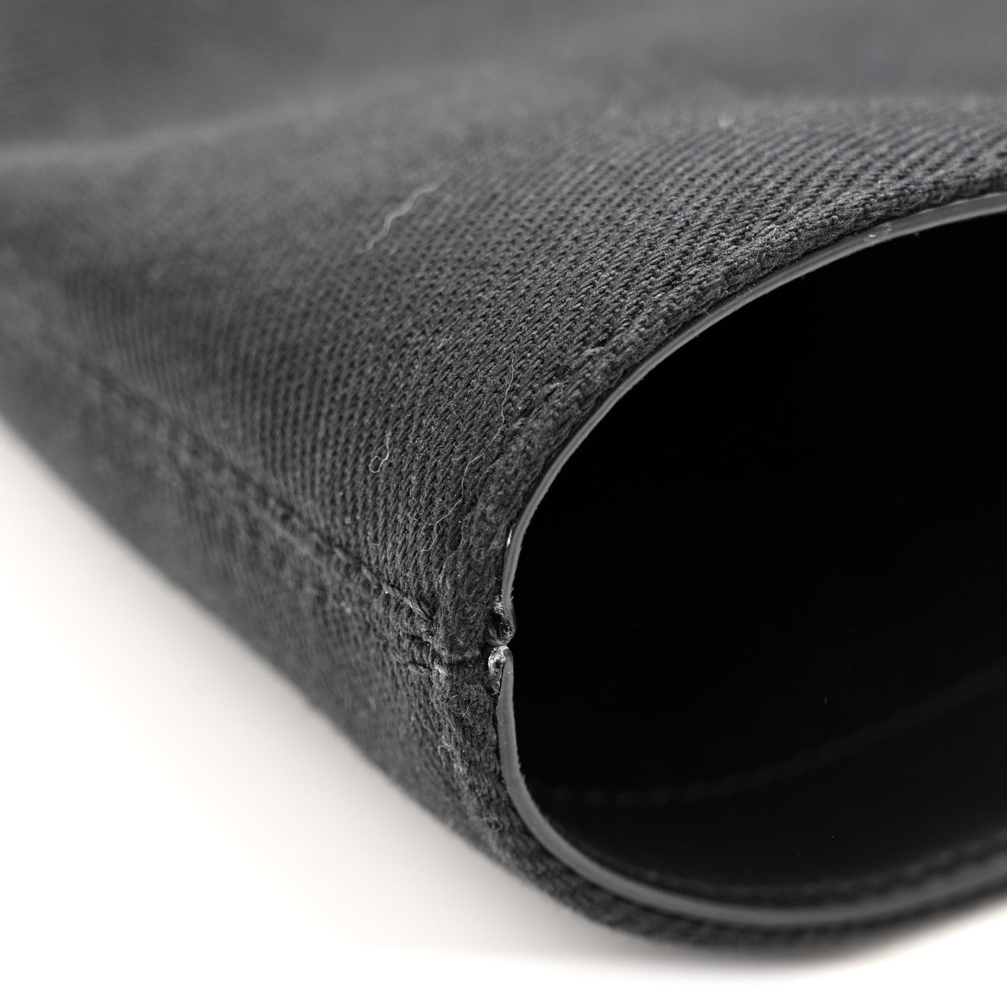 Canvas Calfskin T-Bar Shopping Bag Black