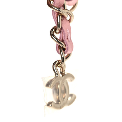 Chanel Lambskin Quilted CC In Love Heart Waist Belt Bag With Chain Light Pink 11 of 12