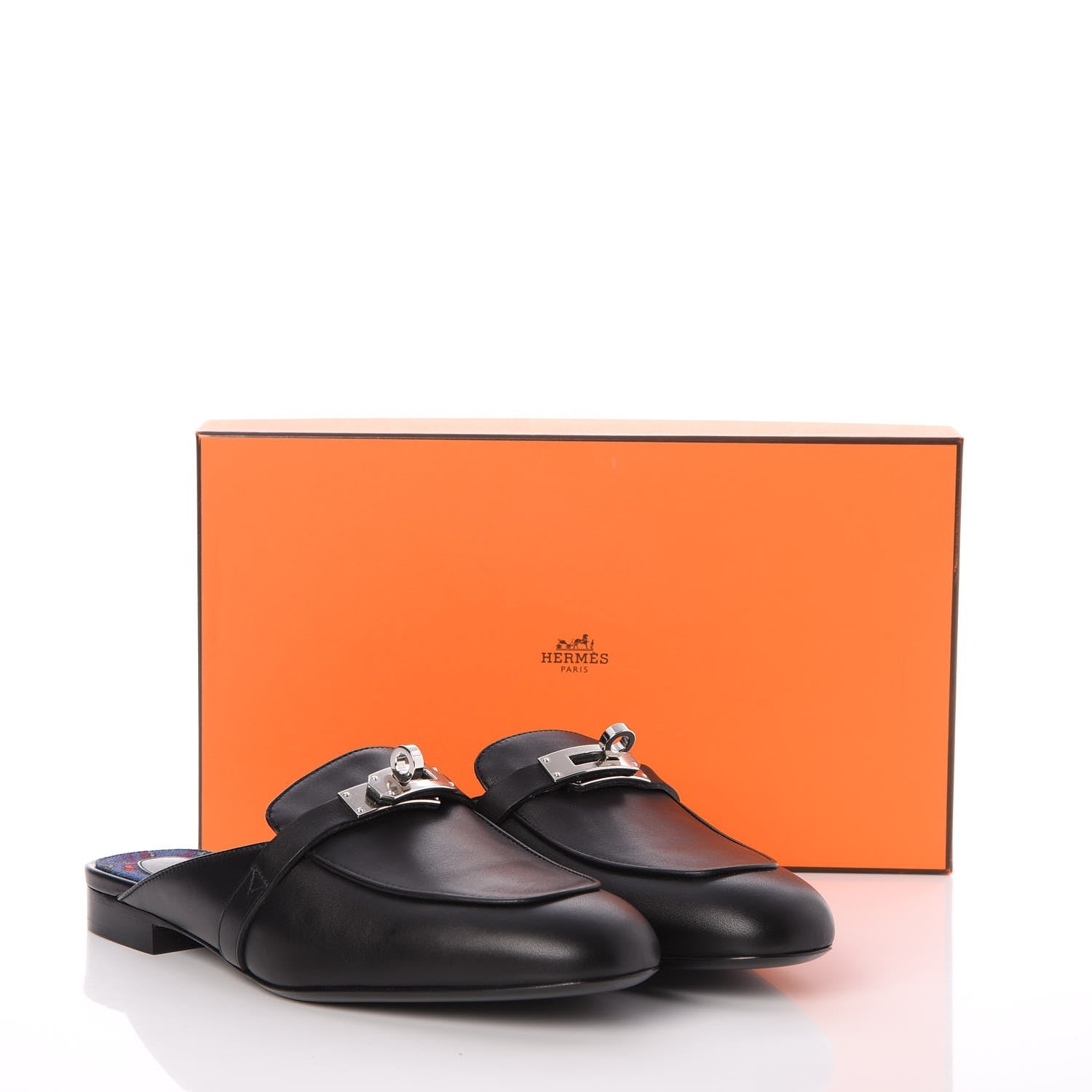 Hermes Calfskin Oz Mules 36 Black 8 of 8