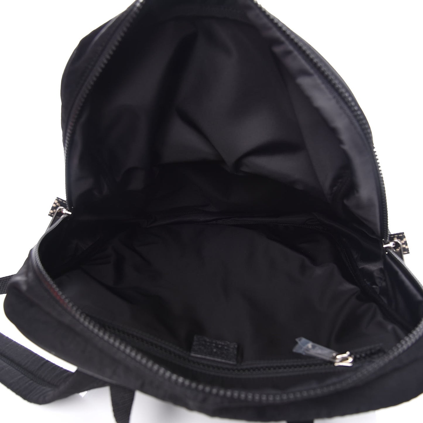 Nylon Twill 80s Logo Patch Backpack Black