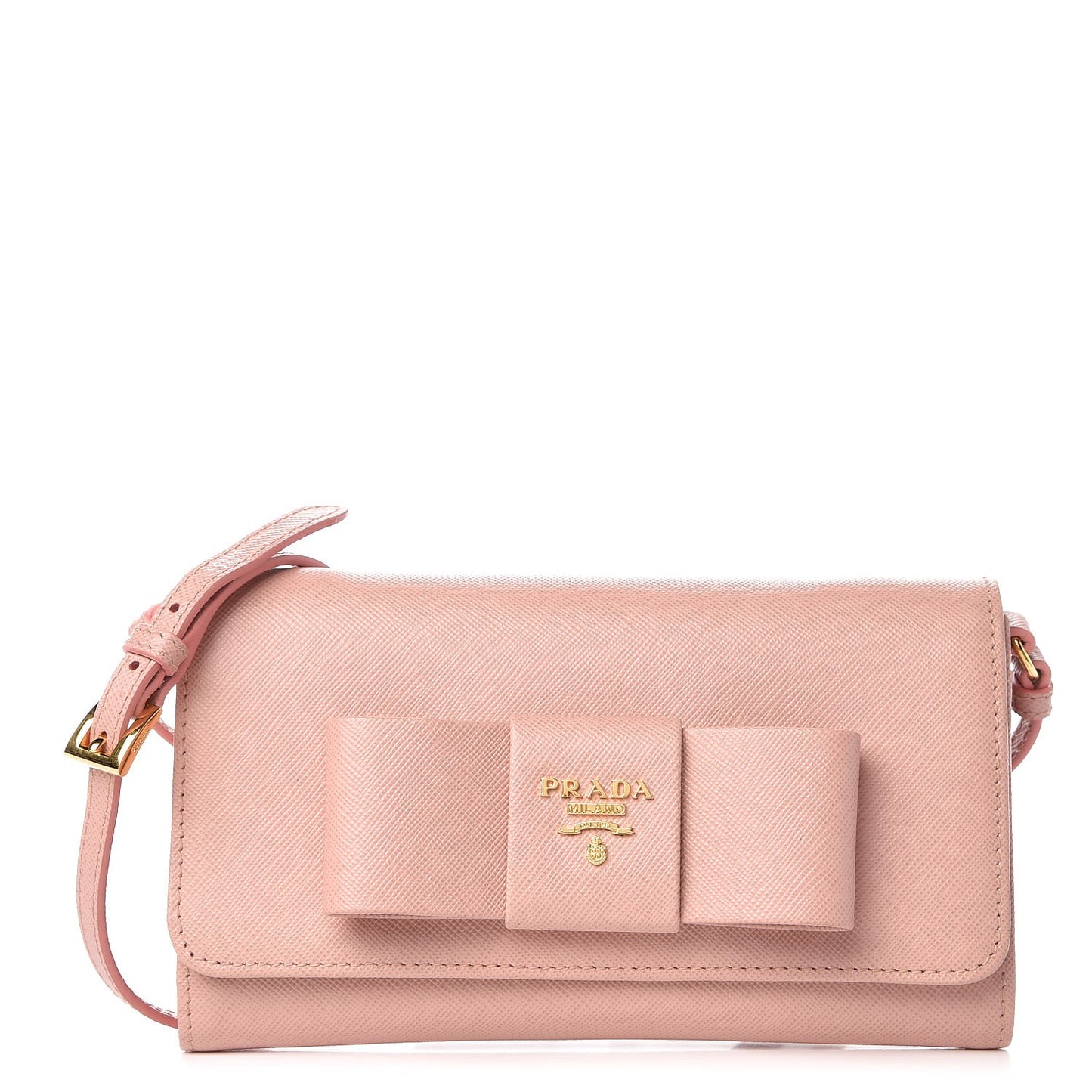 Saffiano Fiocco Bow Flap Wallet Orchidea