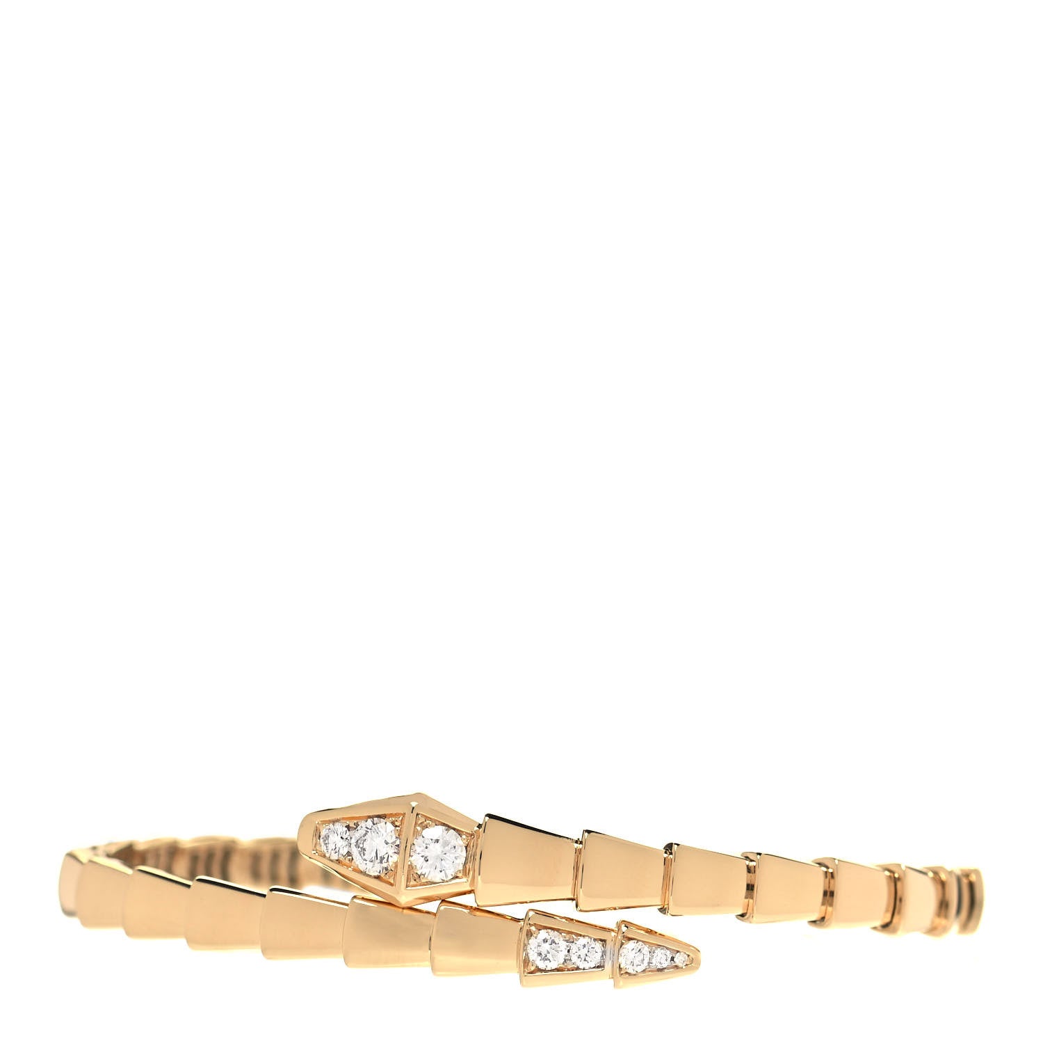 Bulgari 18K Yellow Gold Diamond Serpenti Viper Bracelet S 1 of 5