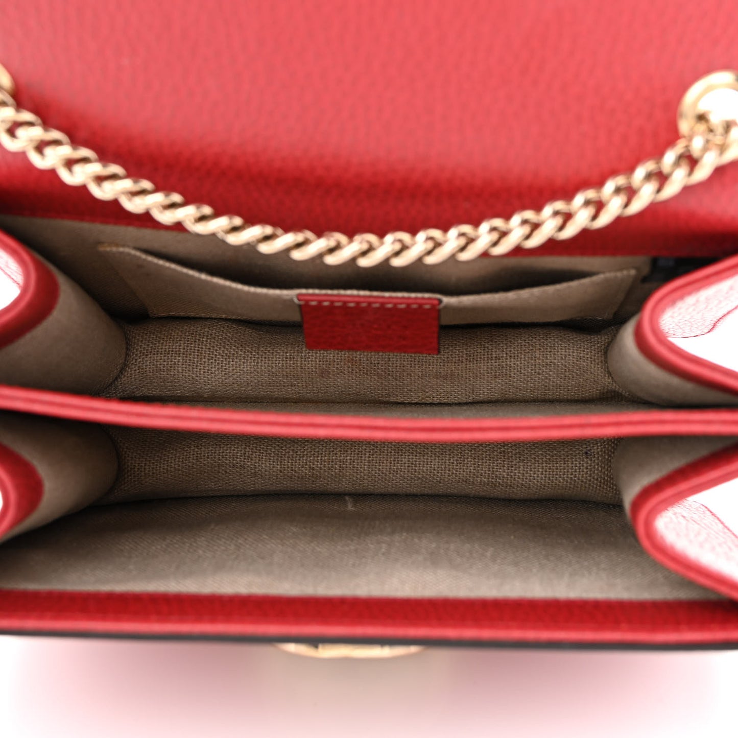 Dollar Calfskin Small Interlocking G Shoulder Bag Red