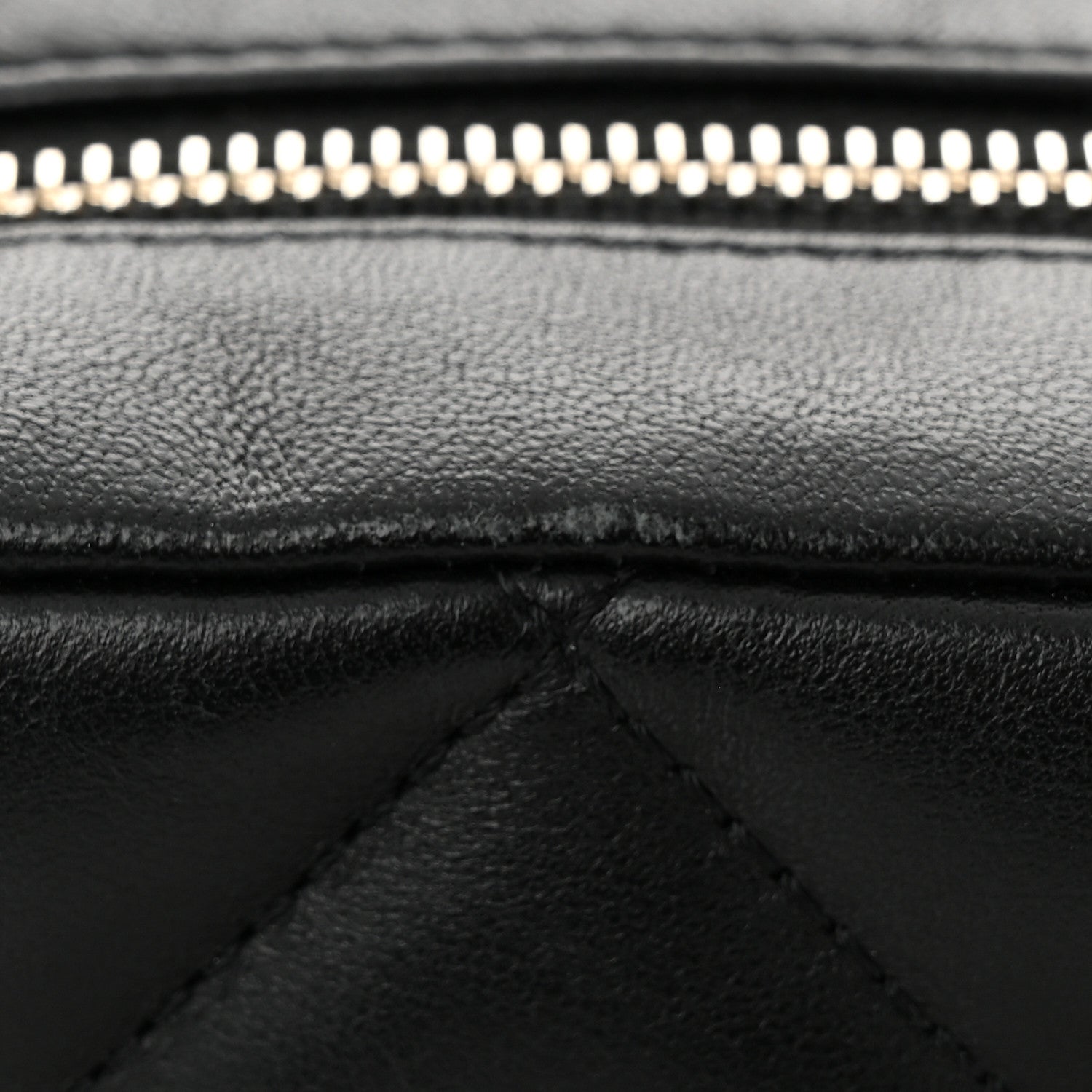 Chanel Lambskin Quilted Pearl Chain Camera Case Black 10 of 10