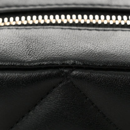 Chanel Lambskin Quilted Pearl Chain Camera Case Black 10 of 10