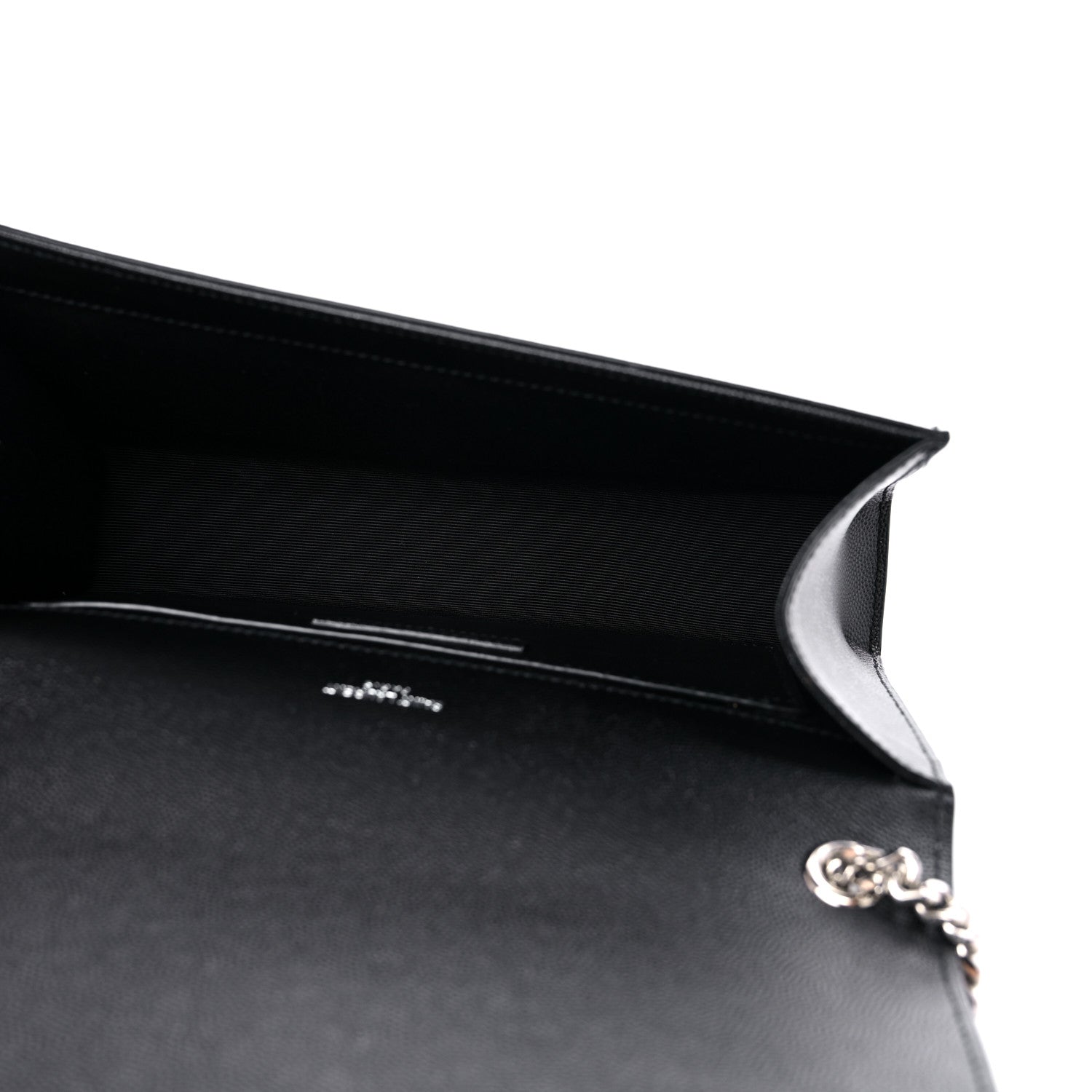 Saint Laurent Grain De Poudre Medium Classic Monogram Kate Satchel Black 5 of 11
