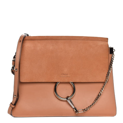 Chloe Suede Medium Faye Shoulder Bag Blushy Pink 1 of 8