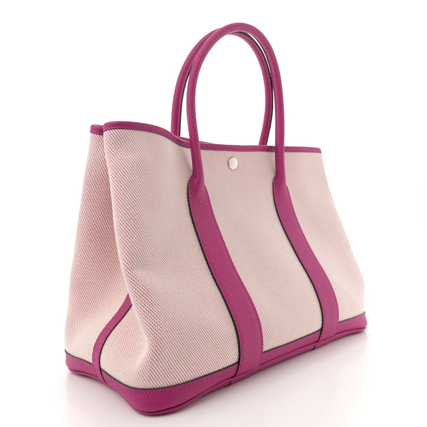 Toile Negonda Garden Party Tote 36 MM Ecru Rose Pourpre