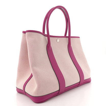 Hermes Toile Negonda Garden Party Tote 36 MM Ecru Rose Pourpre 3 of 10