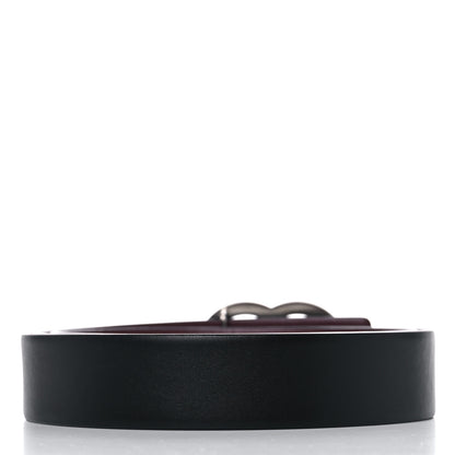 Chanel Calfskin CC Reversible Belt 95 Black Burgundy 2 of 6