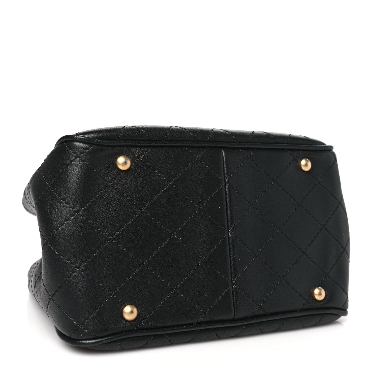 Chanel Calfskin Stitched Small Egyptian Amulet Drawstring Bag Black 4 of 10