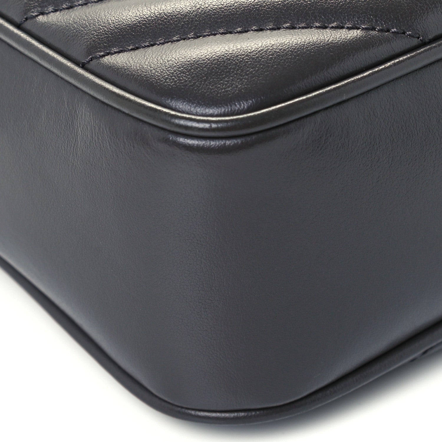 Saint Laurent Calfskin Matelasse Monogram Lou Camera Bag Asphalt 9 of 11