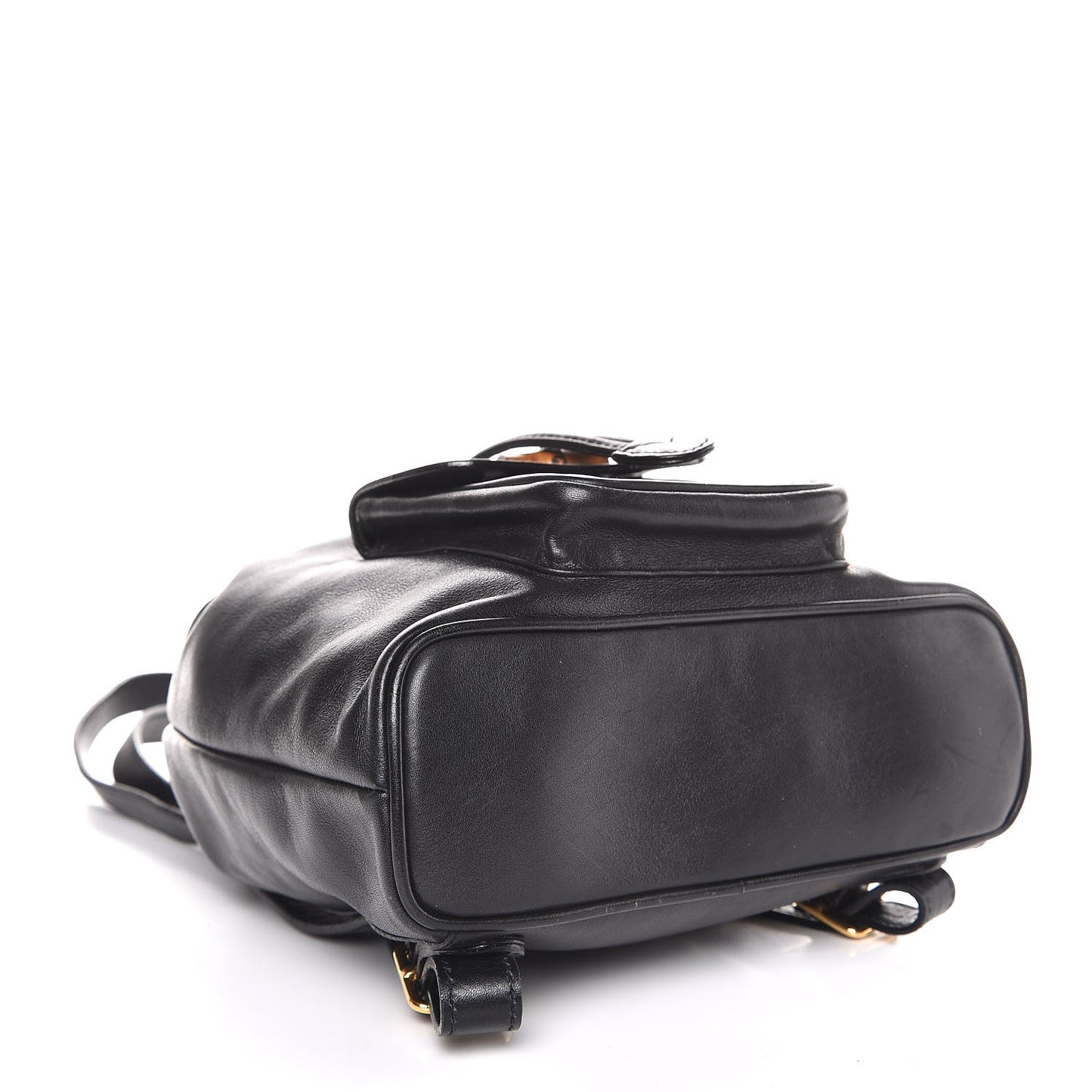 Calfskin Bamboo Backpack Black