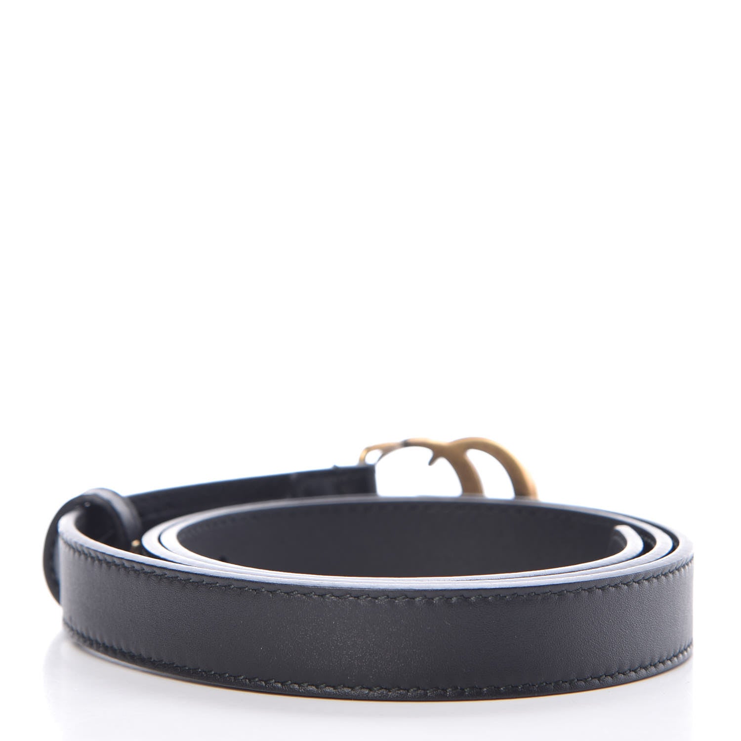 Gucci Calfskin Double G 20mm Belt 80 32 Black 3 of 6