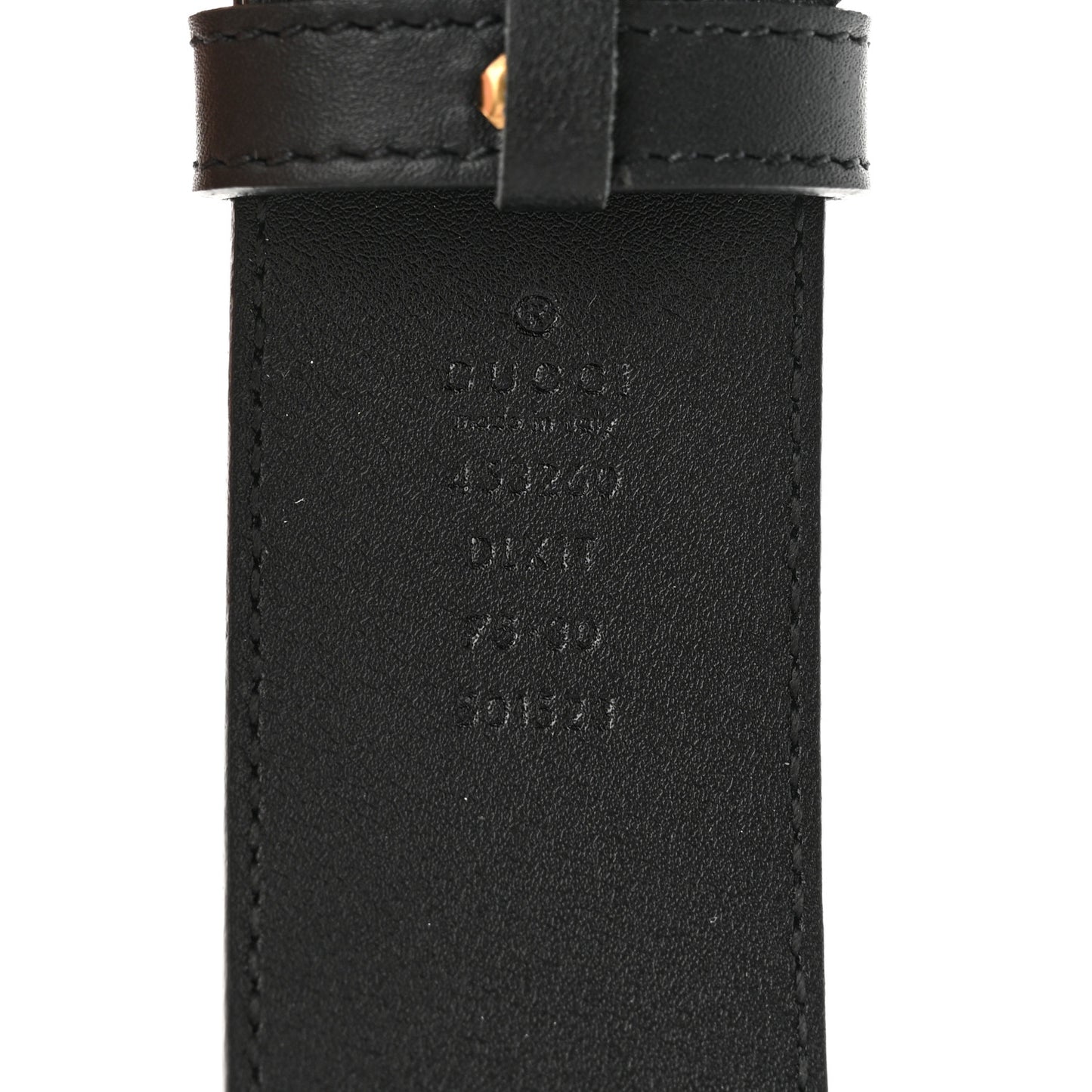 Moon Calfskin Pearl Double G 40mm Belt 75 30 Black Cream