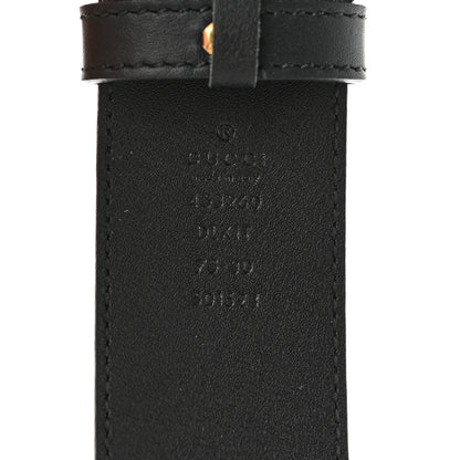 Gucci Moon Calfskin Pearl Double G 40mm Belt 75 30 Black Cream 3 of 5