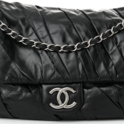 Chanel Glazed Calfskin Twisted Maxi Flap Black 8 of 10