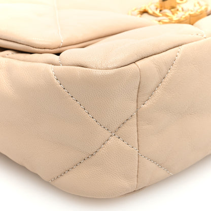 Chanel Goatskin Quilted Medium Chanel 19 Flap Beige 9 of 10