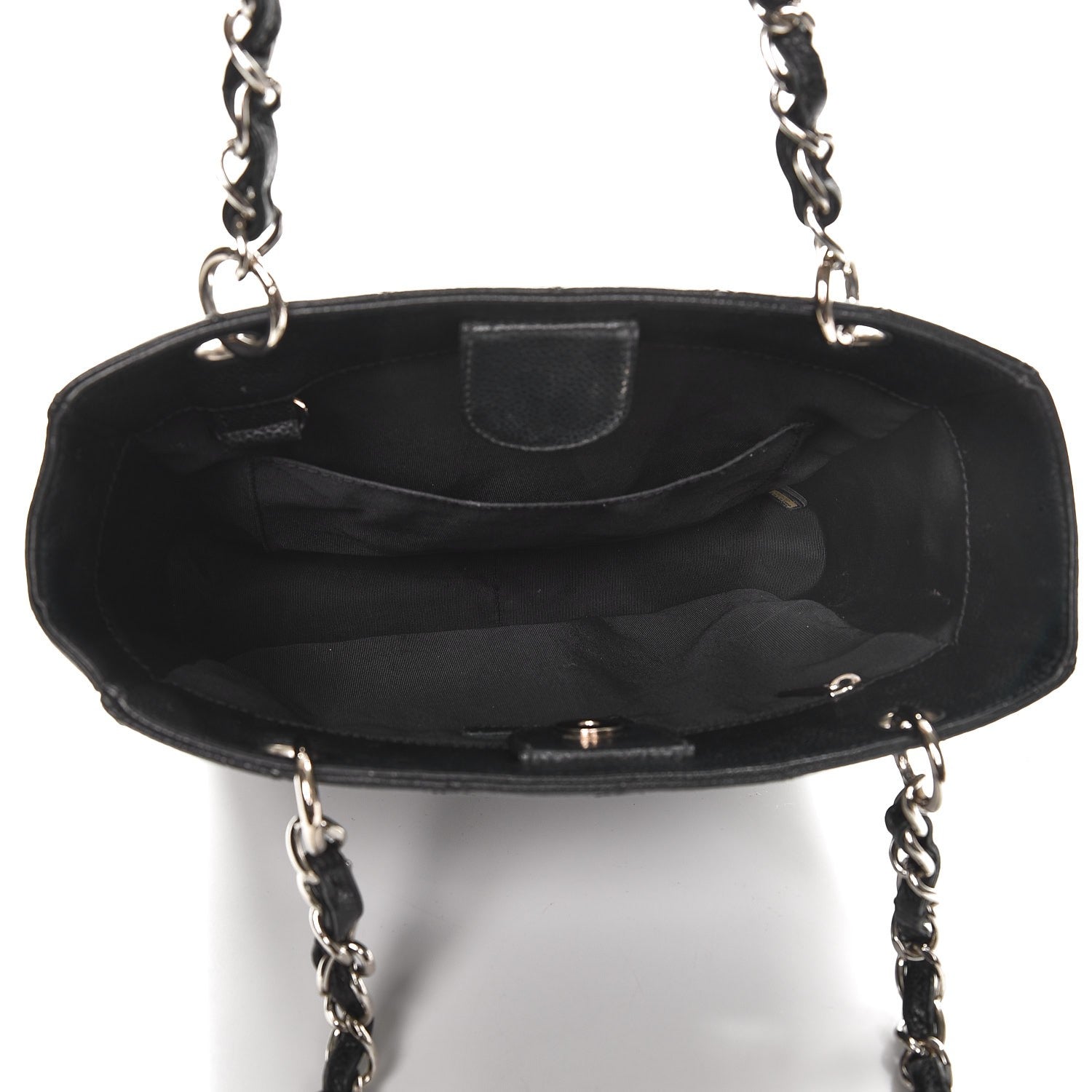 Chanel Caviar Quilted Petit Shopping Tote PST Black 5 of 12