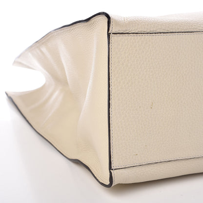 Gucci Pebbled Calfskin Bamboo Tote Off White 6 of 16