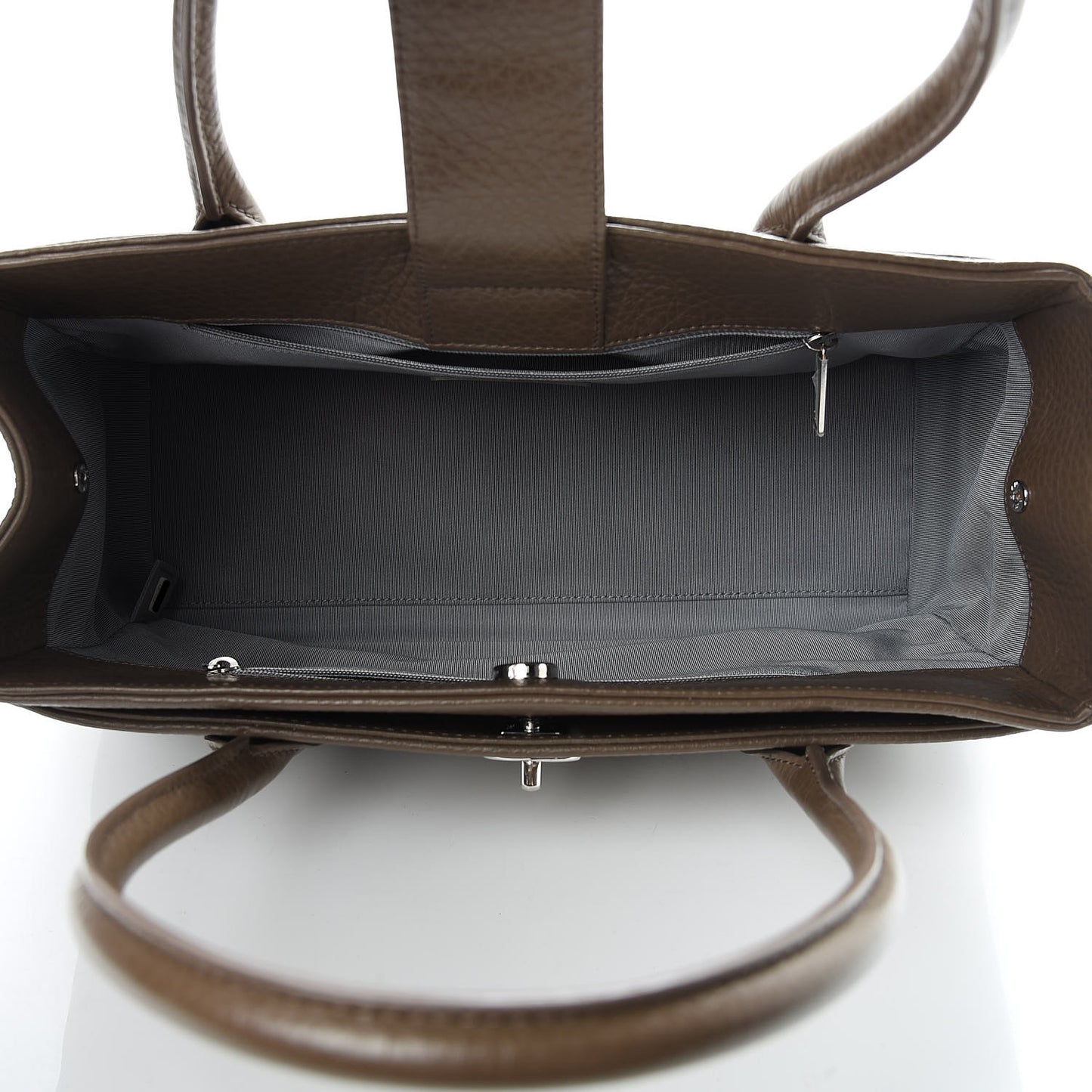 Calfskin Small Cerf Executive Shopper Tote Brown