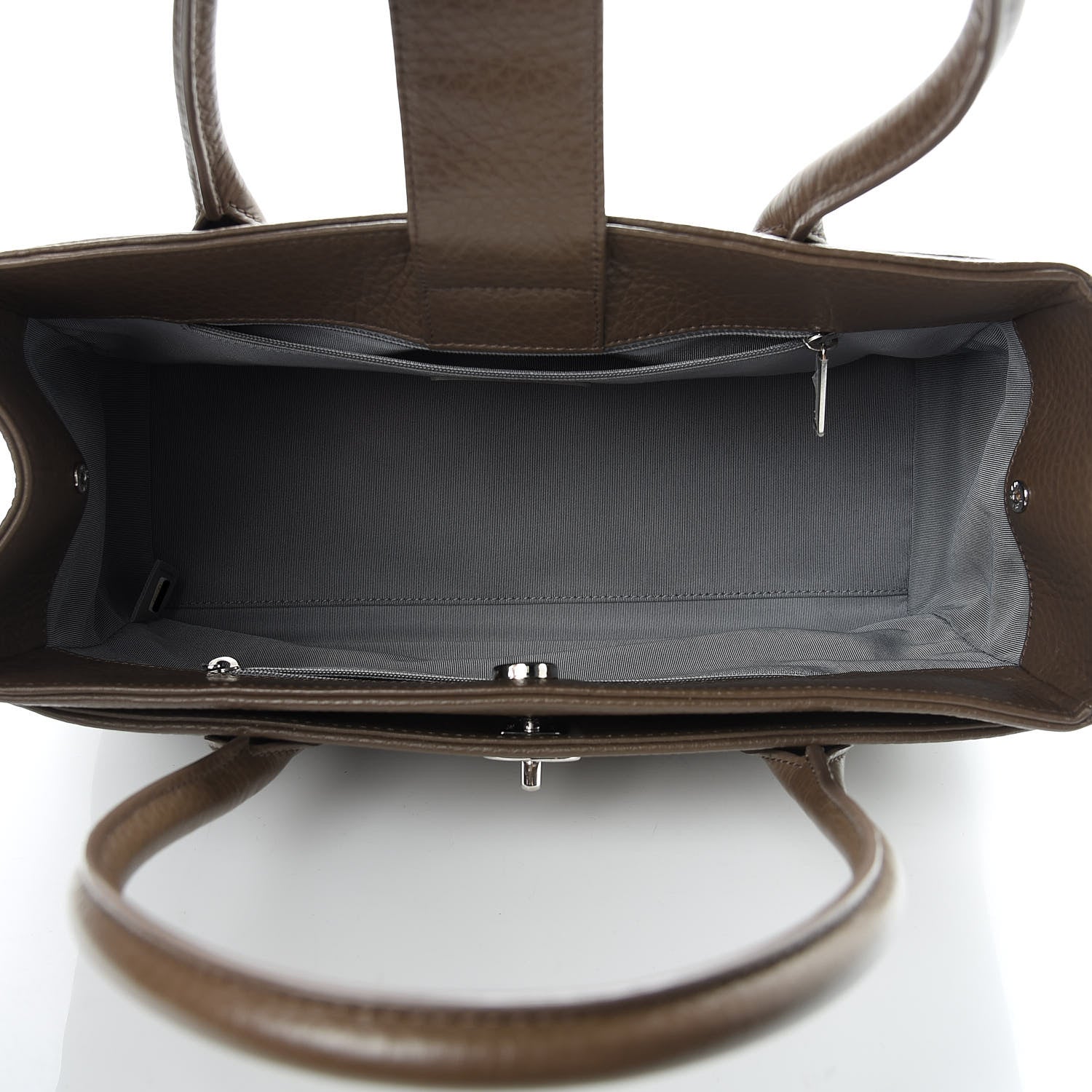 Chanel Calfskin Small Cerf Executive Shopper Tote Brown 7 of 13