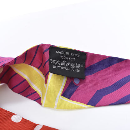 Hermes Silk Jeu de Soie Uniforme Twilly Fuchsia Rouge Multi 2 of 5