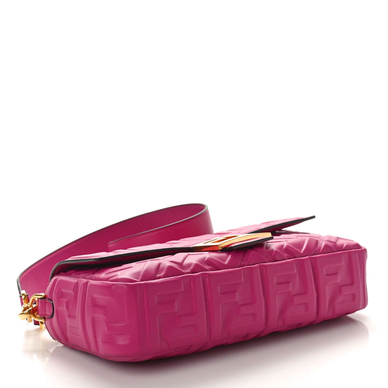 Fendi Nappa FF 1974 Embossed Baguette Ciclamino Pilar 4 of 10