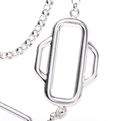 Hermes Sterling Silver Attelage Long Necklace 120 4 of 7