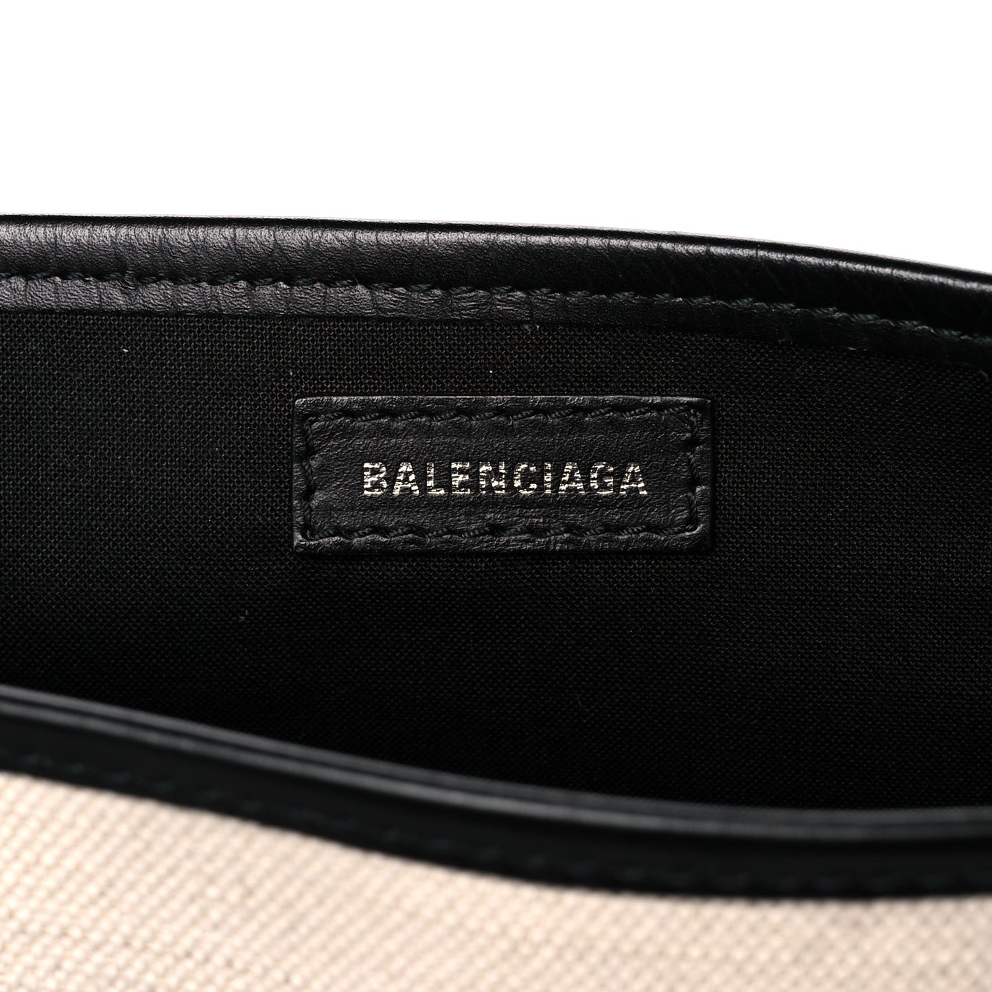 Cotton Canvas Calfskin Navy Cabas XS Natural Black